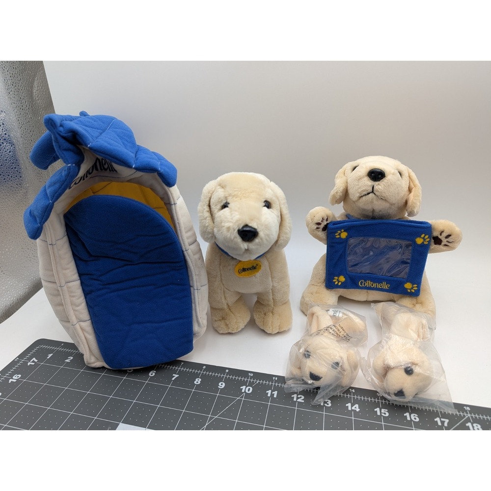 Cottonelle Dog 8 Inch Plush Doghouse Picture Frame Mini Lot Stuffed Animal Toy‎